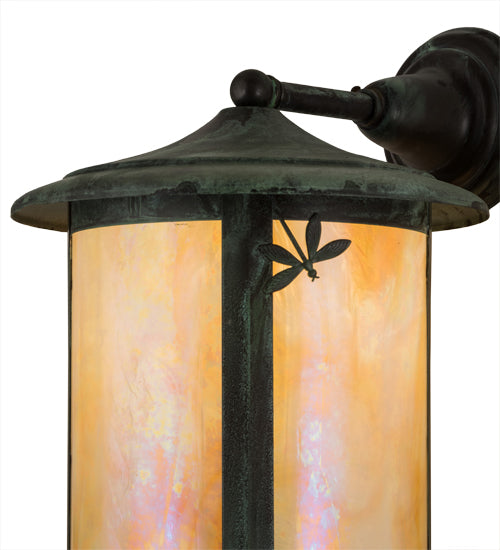 12" Wide Fulton Dragonfly Solid Mount Wall Sconce