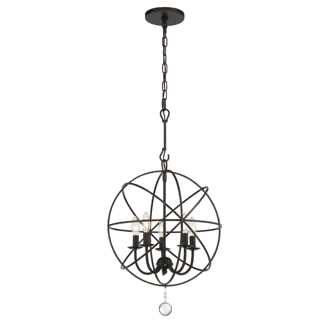 Solaris 5 Light Black Mini Chandelier