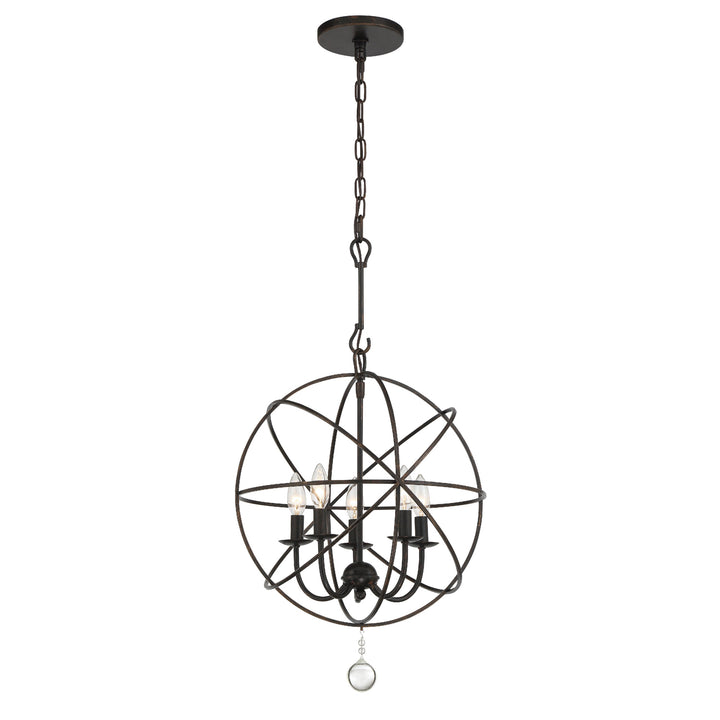 Solaris 5 Light Black Mini Chandelier