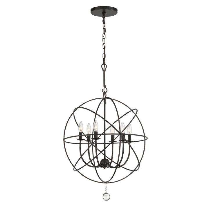 Solaris 6 Light Black Chandelier