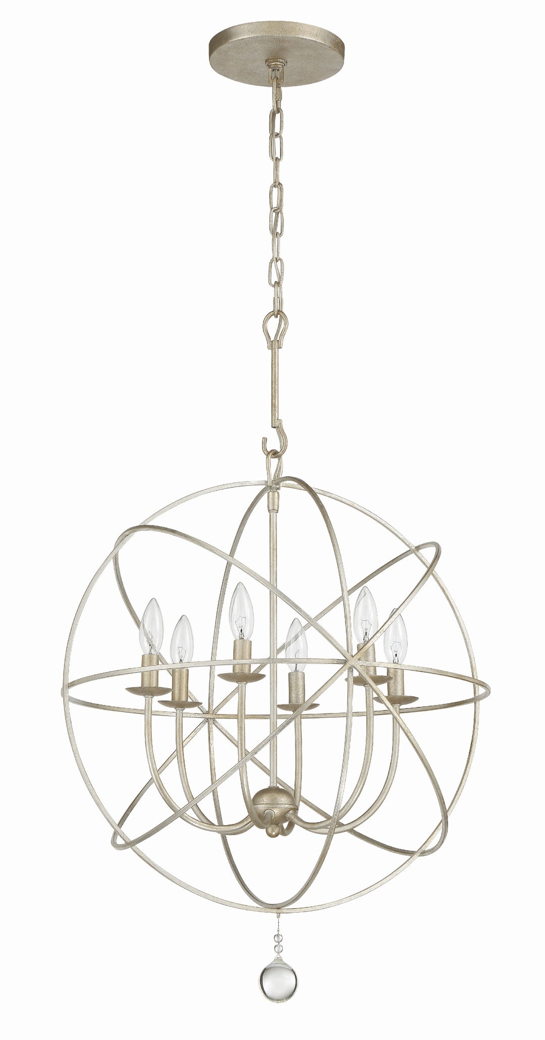 Crystorama Solaris 6 Light Black Chandelier