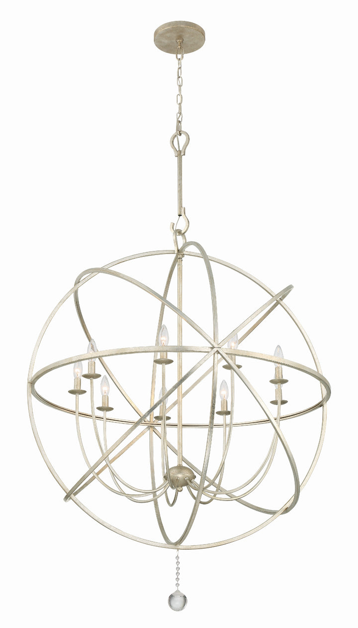 Crystorama Solaris 9 Light English Bronze Sphere Chandelier