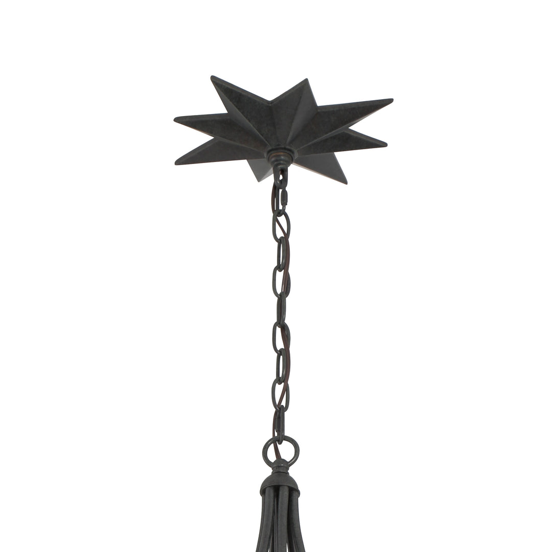 Crystorama Astro 4 Light Black Chandelier