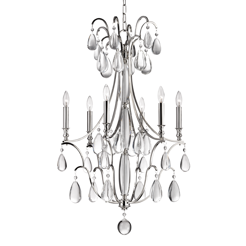 Crawford Chandelier 39" - Polished Nickel