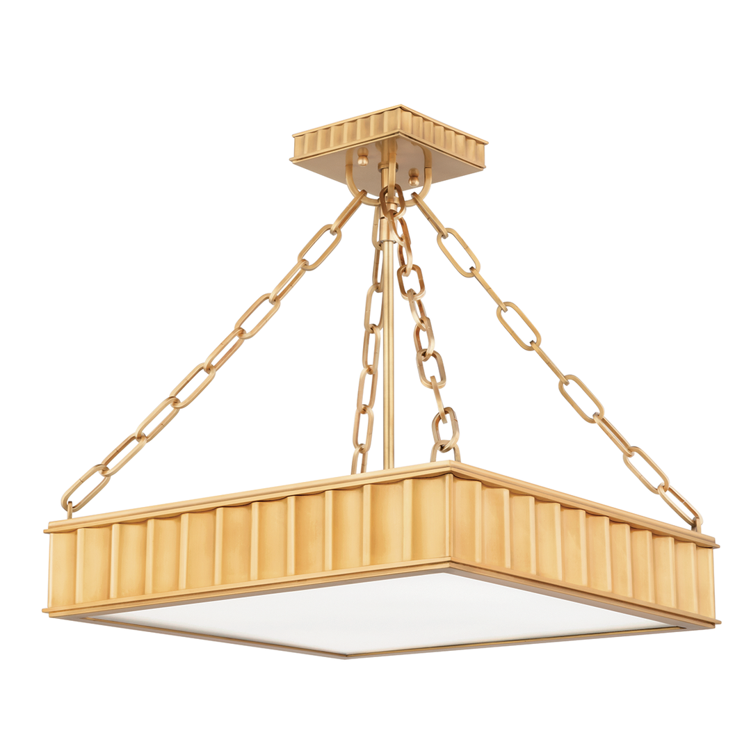 Middlebury Semi Flush - Aged Brass