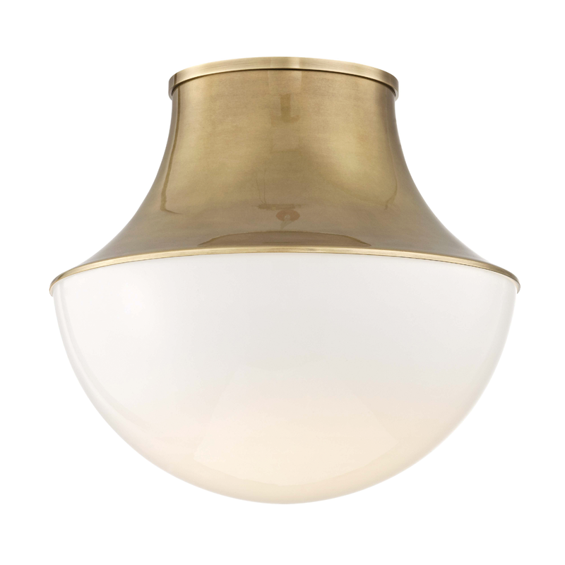 Lettie Flush Mount 14" - Aged Brass