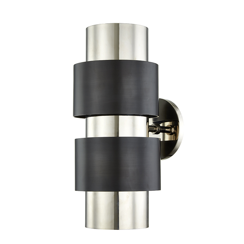 Cyrus Wall Sconce - Polished Nickel Old Bronze