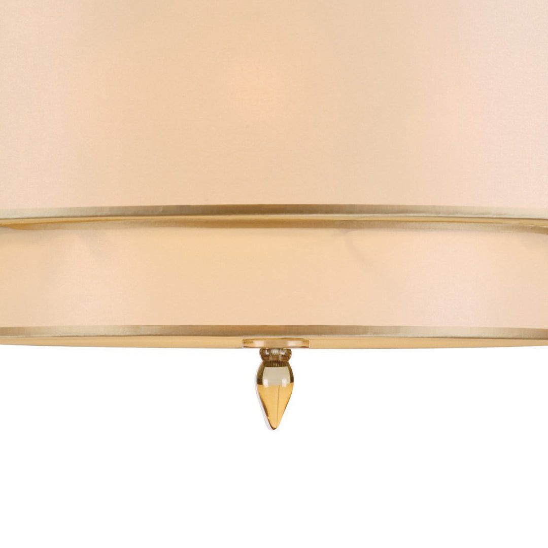 Crystorama Luxo 5 Light Antique Brass Semi Flush Mount