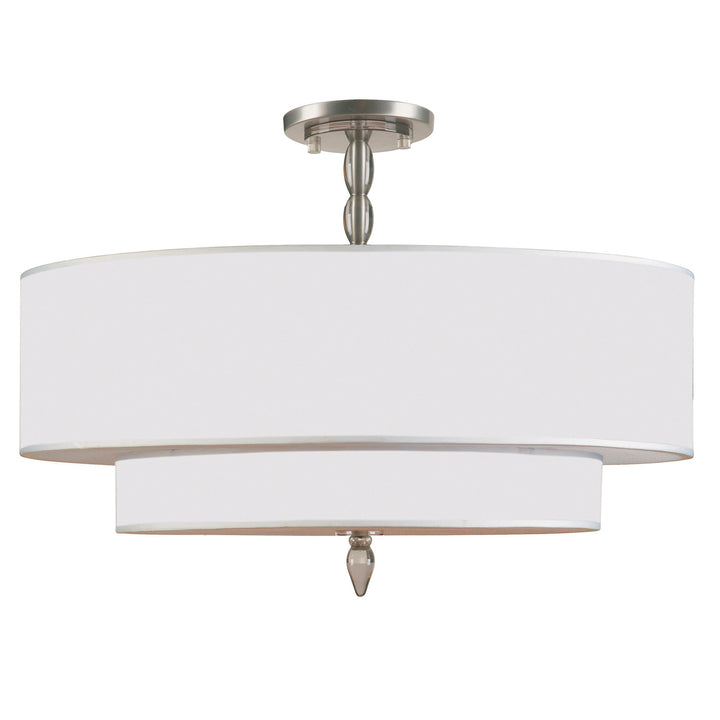 Crystorama Luxo 5 Light Antique Brass Semi Flush Mount