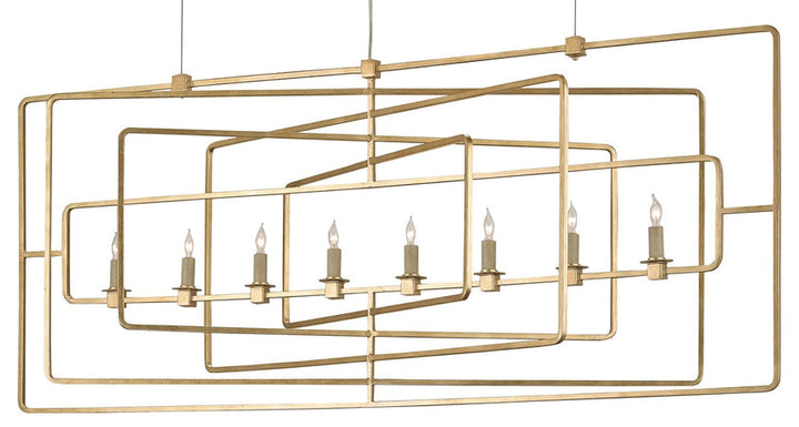 Metro Silver Rectangular Chandelier