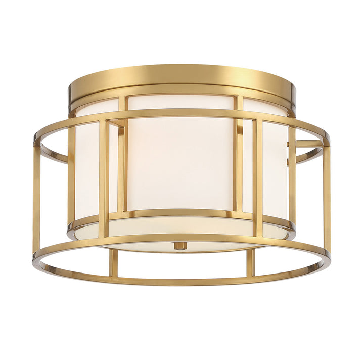 Crystorama Brian Patrick Flynn Hulton 2 Light Luxe Gold Flush Mount