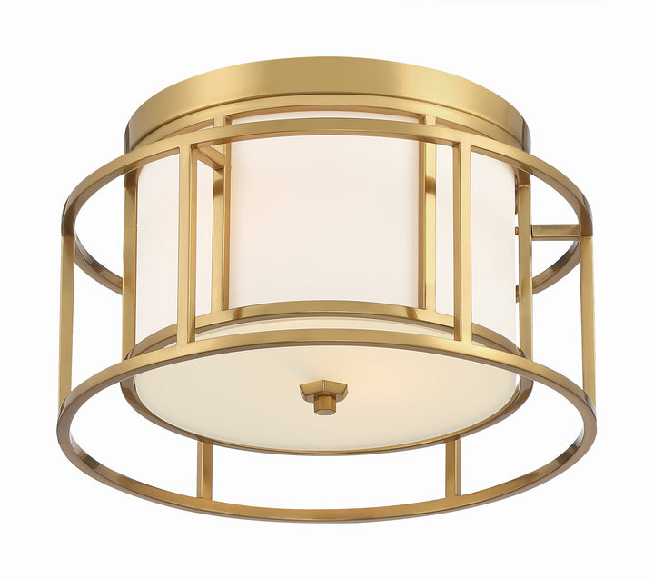 Crystorama Brian Patrick Flynn Hulton 2 Light Luxe Gold Flush Mount