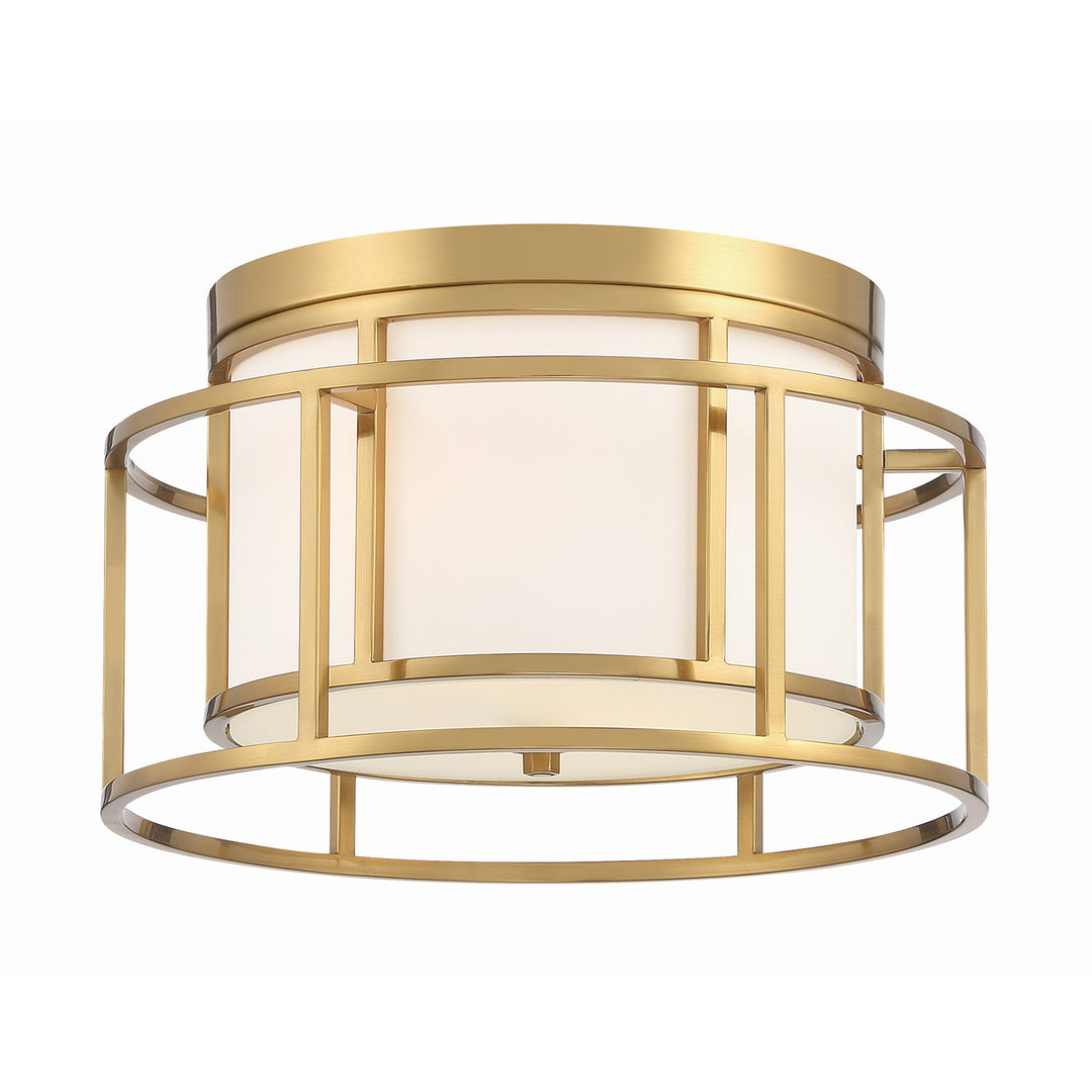 Crystorama Brian Patrick Flynn Hulton 2 Light Luxe Gold Flush Mount