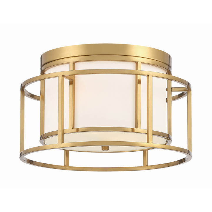 Crystorama Brian Patrick Flynn Hulton 2 Light Luxe Gold Flush Mount