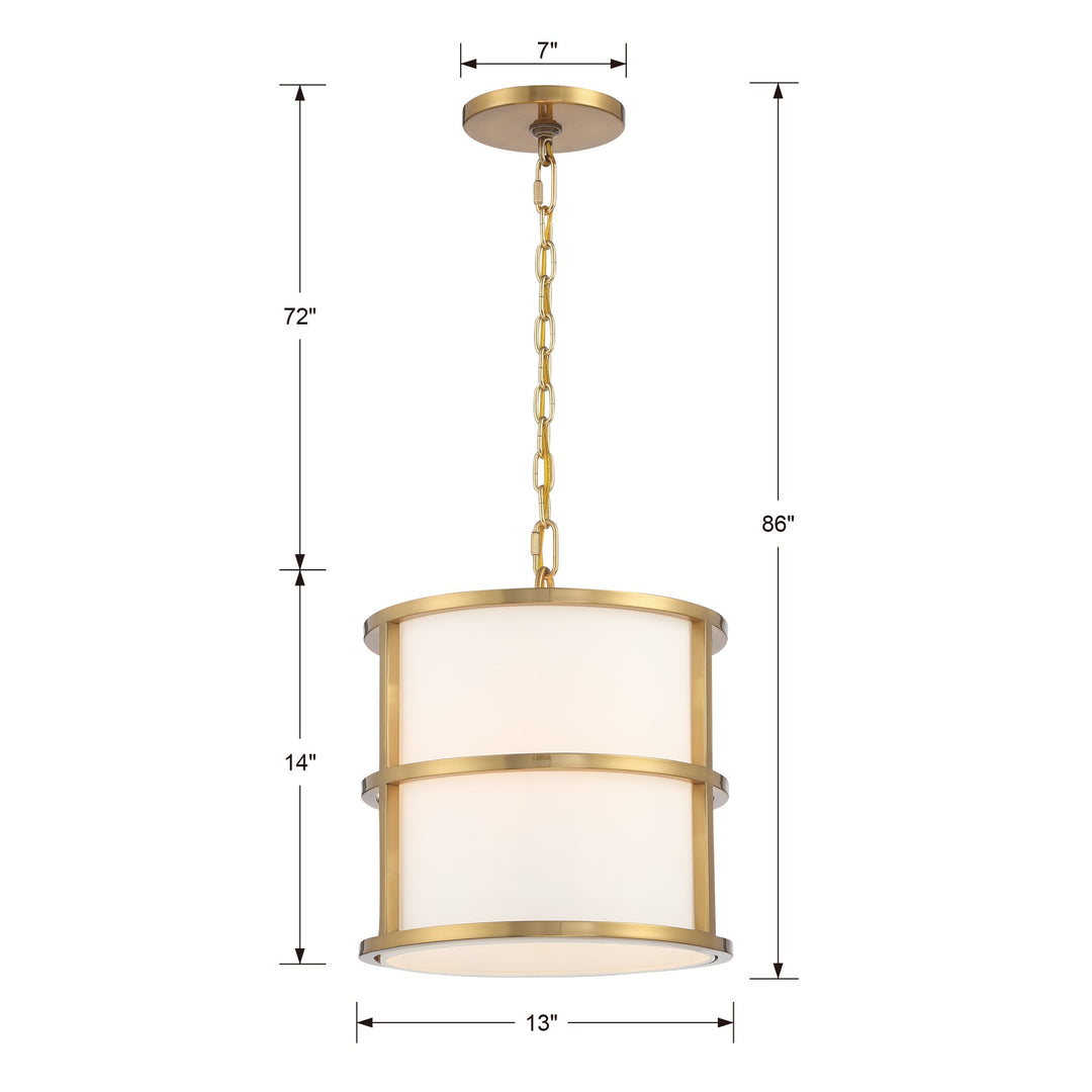 Crystorama Brian Patrick Flynn Hulton 3 Light Luxe Gold Mini Chandelier