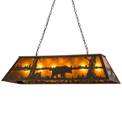 48" Long Black Bear Oblong Pendant