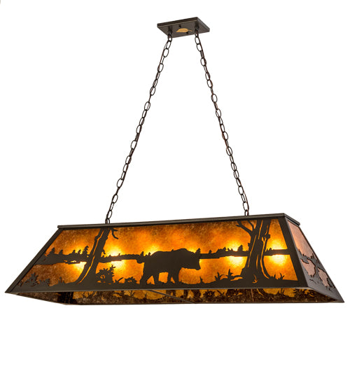 48" Long Black Bear Oblong Pendant