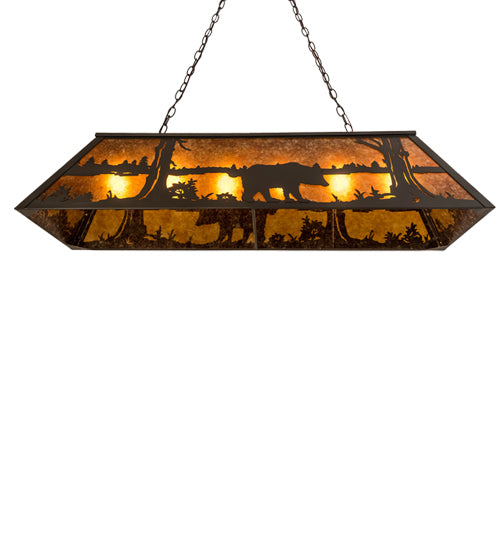 48" Long Black Bear Oblong Pendant