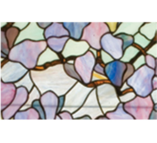 22"W X 30"H Tiffany Magnolia & Iris Stained Glass Window