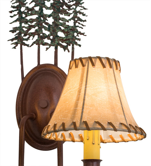 14.5"W Tall Pines 2 Lt Wall Sconce