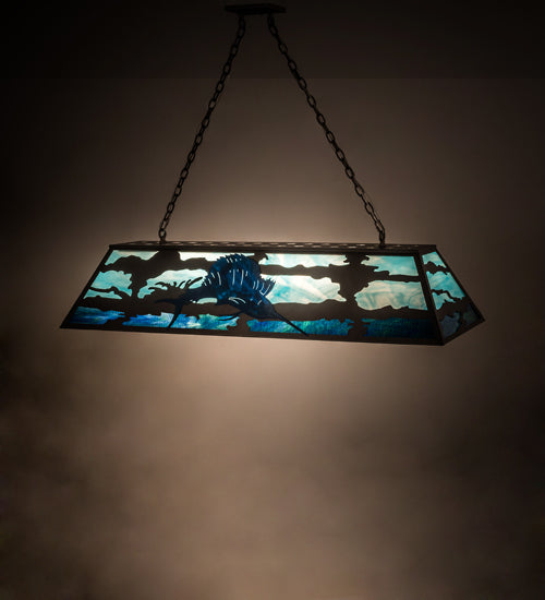 61"L Sailfish Oblong Pendant