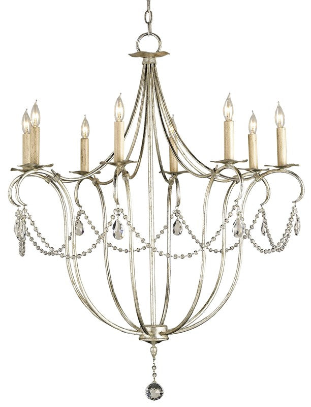 Crystal Lights Silver Large Chandelier