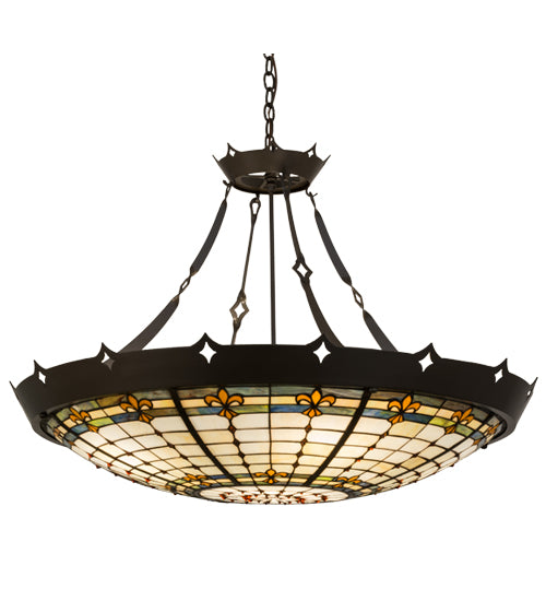 40" Wide Fleur-De-Lite Inverted Pendant