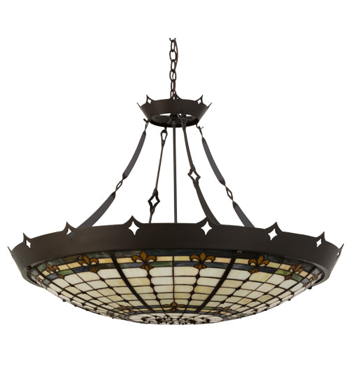 40" Wide Fleur-De-Lite Inverted Pendant