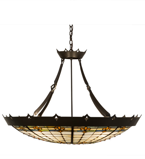 40" Wide Fleur-De-Lite Inverted Pendant