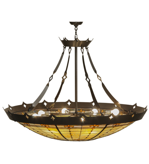 54"W Fleur-De-Lite Inverted Pendant