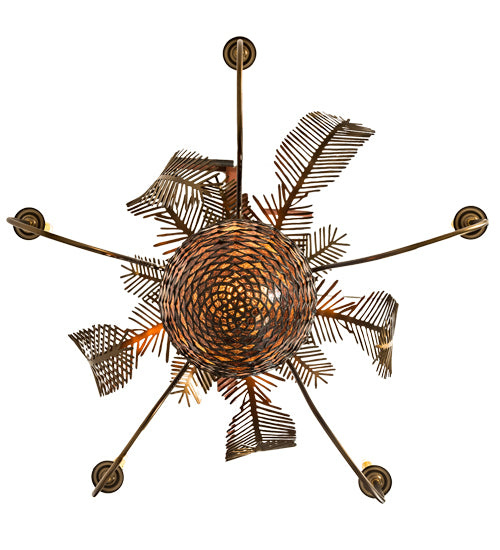 36" Wide Pinecone 5 Light Chandelier