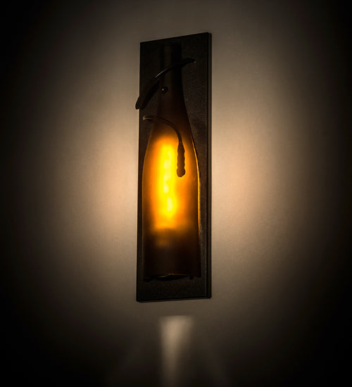 4"W Tuscan Vineyard Wine Bottle Wall Sconce