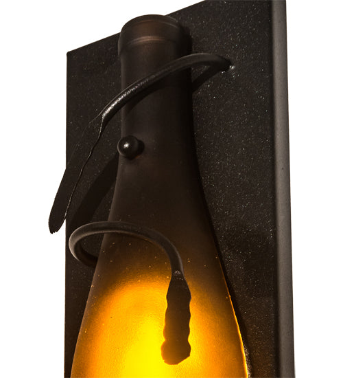 4"W Tuscan Vineyard Wine Bottle Wall Sconce