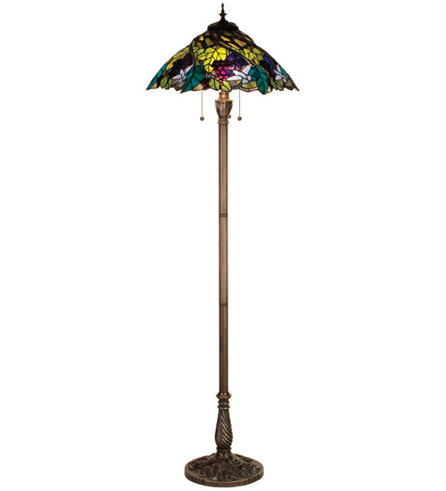 64.5"H Spiral Grape Floor Lamp