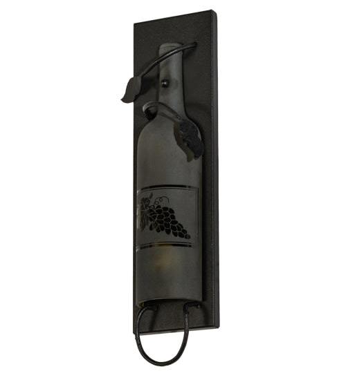 5" Wide Tuscan Vineyard Wine Bottle Wall Sconce