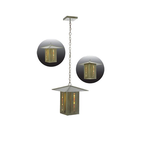 14"Sq Moss Creek Stepping Stone Lantern Pendant