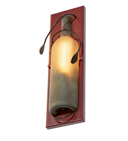 4"W Tuscan Vineyard Wine Bottle Wall Sconce