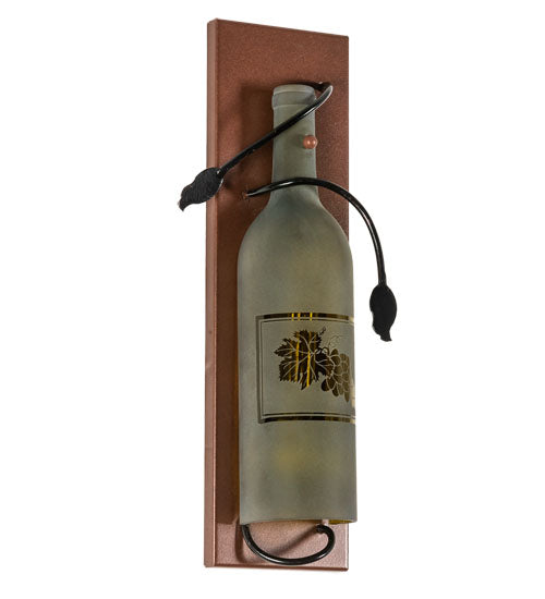 6" Wide Tuscan Vineyard Wine Bottle Wall Sconce