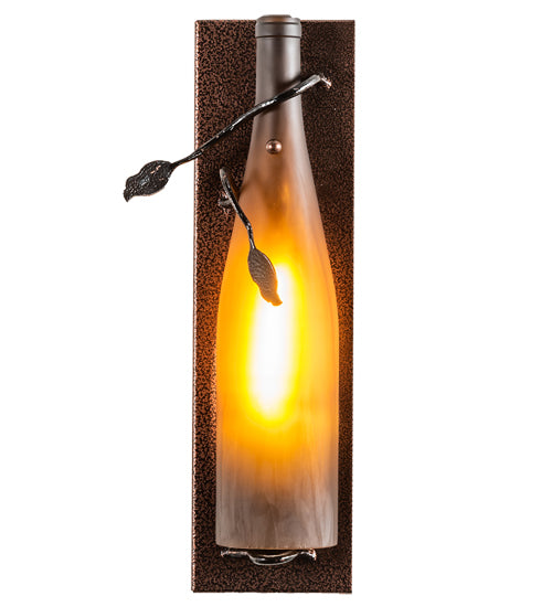 4"W Tuscan Vineyard Wine Bottle Wall Sconce