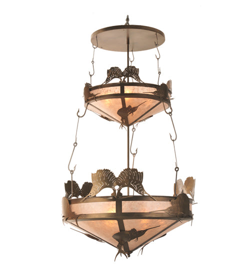 44" Wide Catch Of The Day Sailfish Two Tier Inverted Pendant