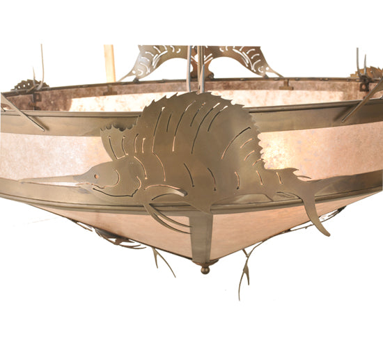 44" Wide Catch Of The Day Sailfish Two Tier Inverted Pendant