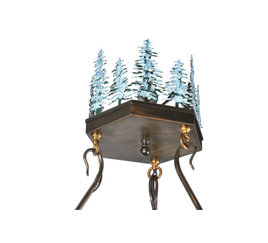 60" Wide Wildlife At Pine Lake 2 Tier Inverted Pendant