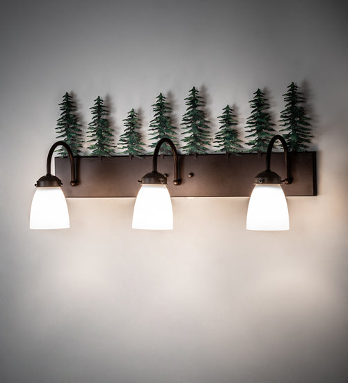 28" Wide Tall Pines 3 Light Vanity Light