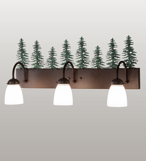 28" Wide Tall Pines 3 Light Vanity Light