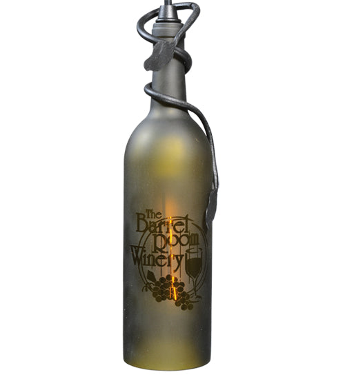 18"W Tuscan Vineyard Etched 4 Bottle Cascading Pendant