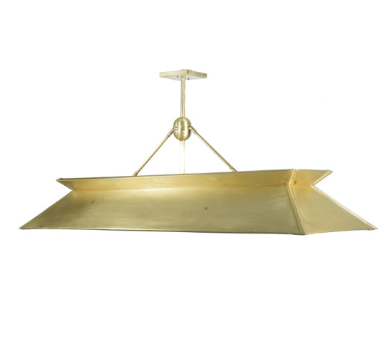 60"L Natural Brass Oblong Pendant