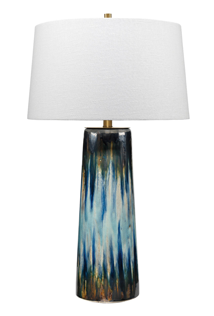 Brushstroke Table Lamp-Blue