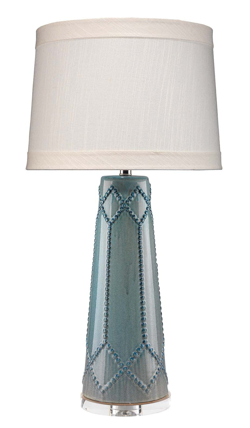 Hobnail Table Lamp-Teal-9HOBNAILTEA