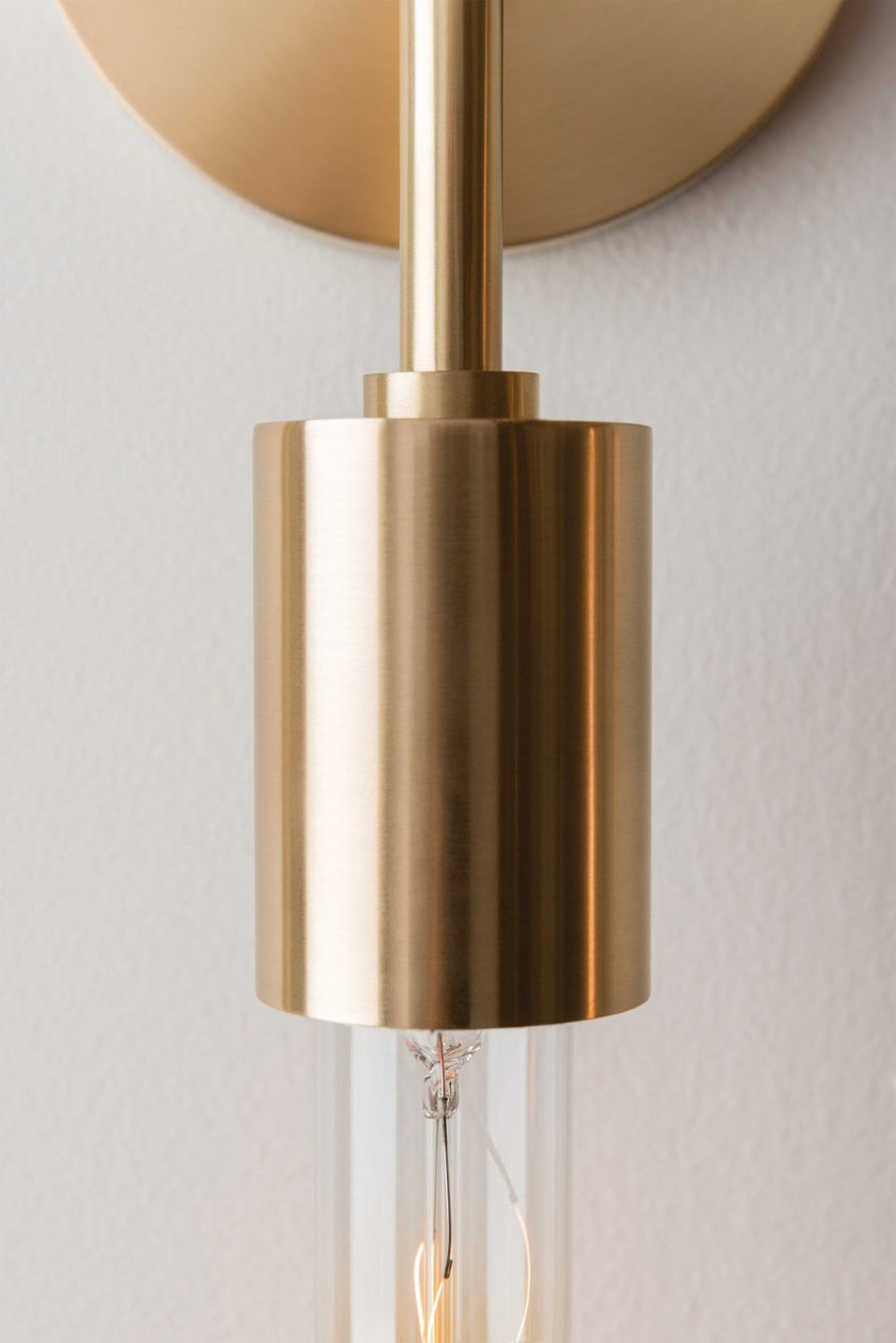 Ava Wall Sconce 2 Bulbs - Polished Nickel