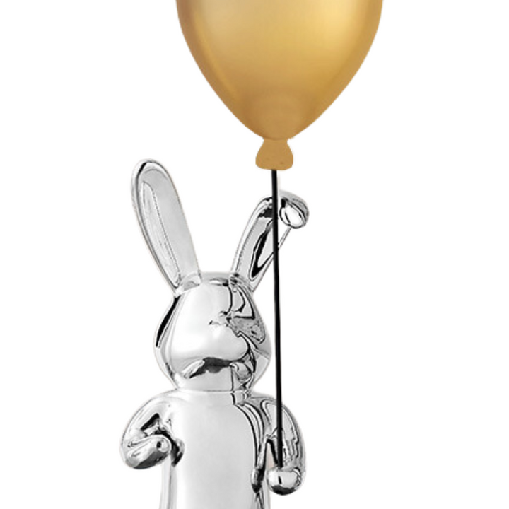 Chrome Bunny Gold Balloon